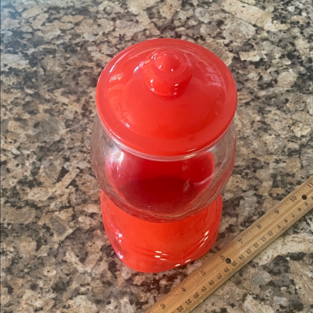 Red Glass Candy Dispenser - Picture 5 of 6